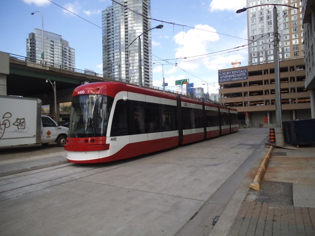 #4400 waiting to head north on Spadina Ave.